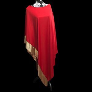 NWT Red & Gold Body Wrapper, Asymetrical Kaftan, Wonder Woman, Convertible XS-M